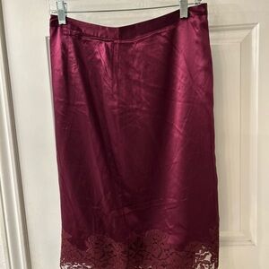 Banana Republic Red Pencil Midi Skirt for Cocktail Events